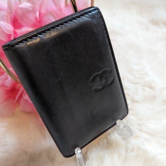 CHANEL Handbags - Chanel black leather wallet